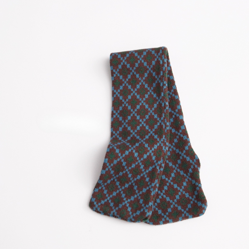 綿100%チェックマフラー