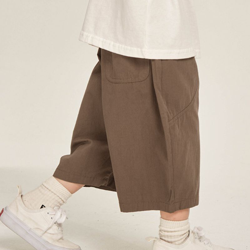 シンプル7分丈クロップドパンツ