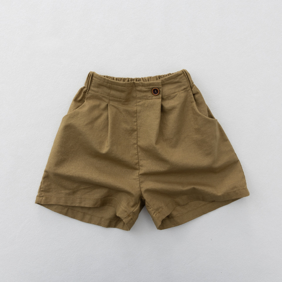 アシンメトリーボタンハーフパンツ