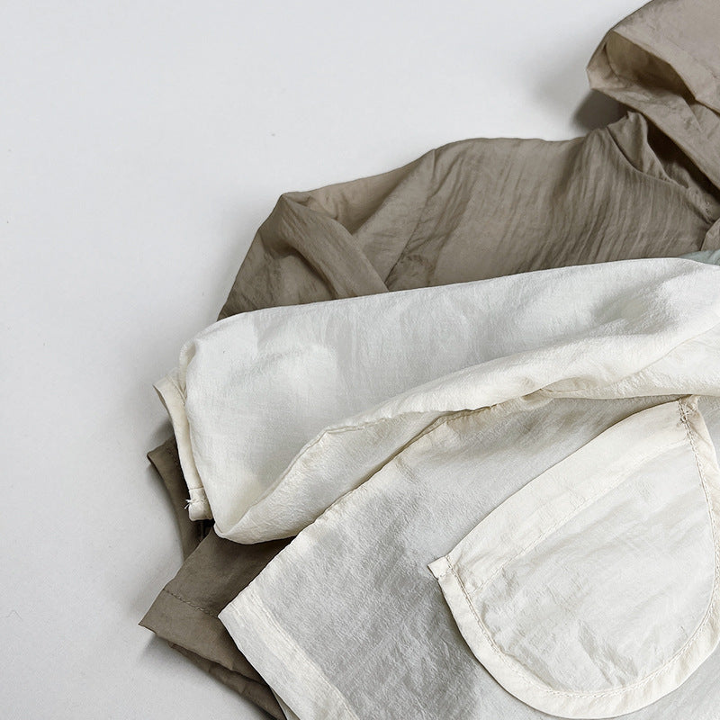 透け素材フーディーシャツ