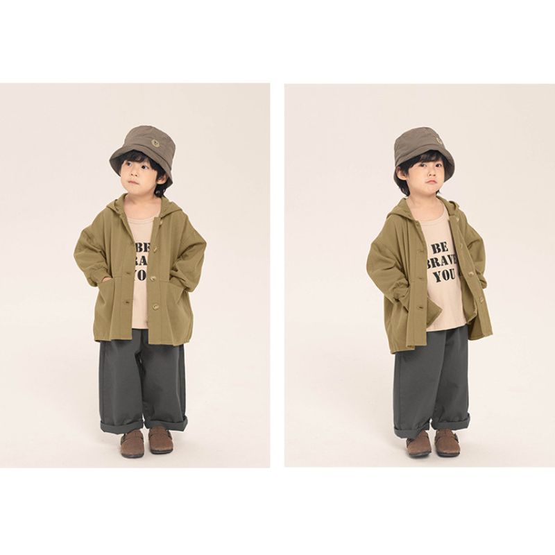 フード付きミドル丈ジャケット