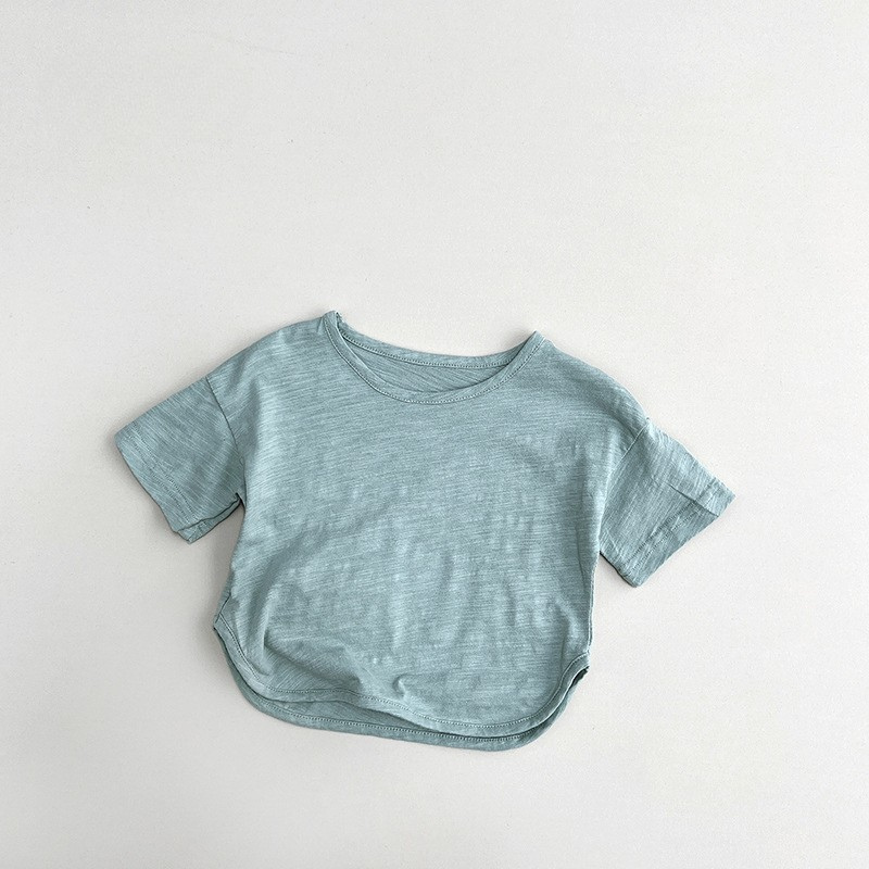 クリーム色クルーネックTシャツ
