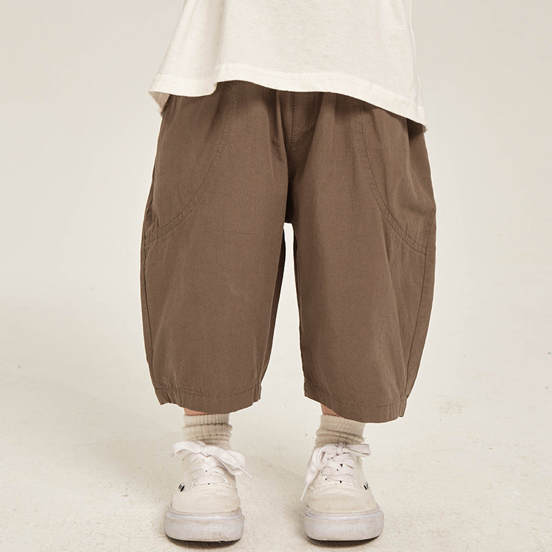 シンプル7分丈クロップドパンツ