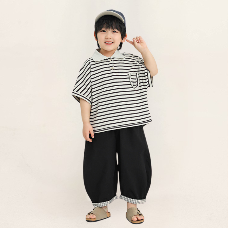 チェックロールアップパンツ