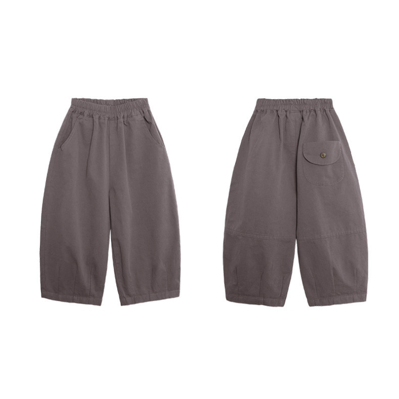 ボタンポケット無地パンツ