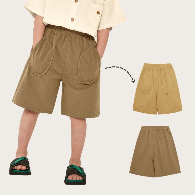 ステッチポケット付きハーフパンツ