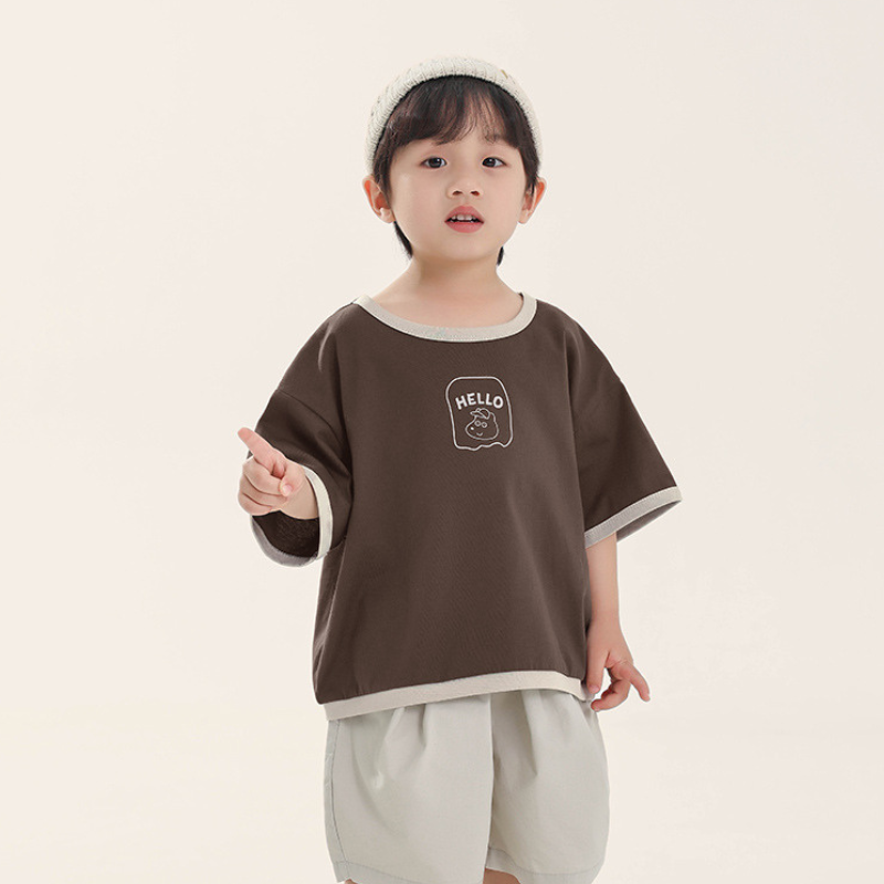配色パイピングTシャツ