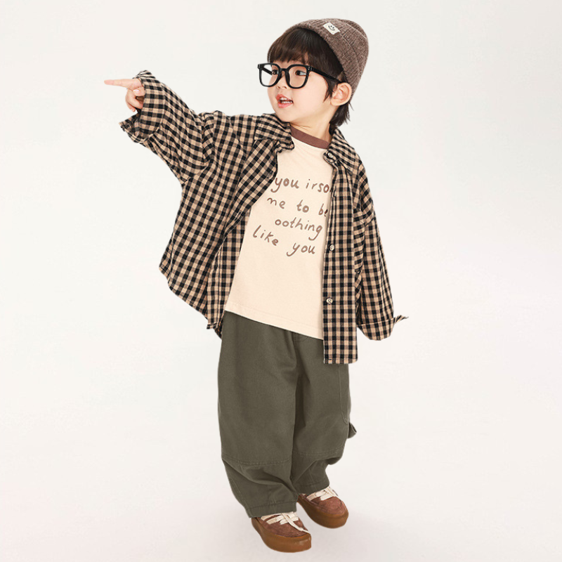 サイドストラップ純綿カーゴパンツ