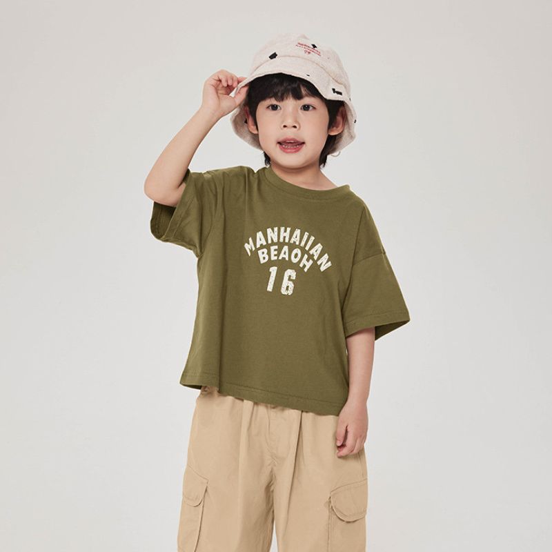 英文字プリントTシャツ