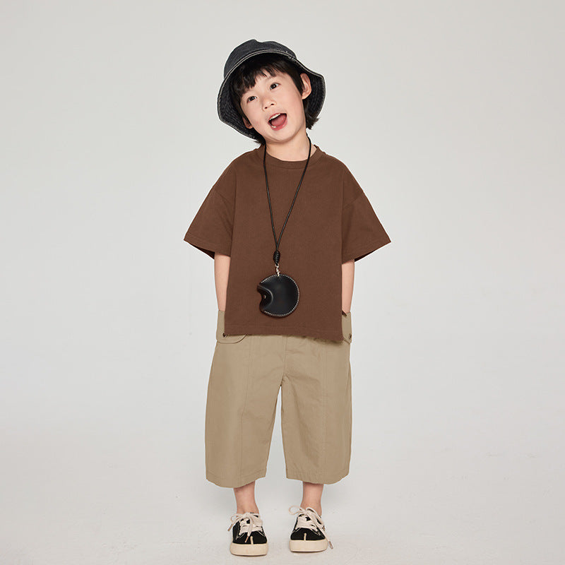 裾スリット入りTシャツ