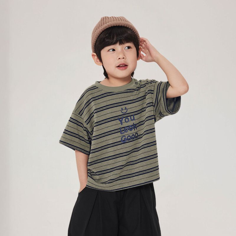 ランダムボーダー柄Tシャツ