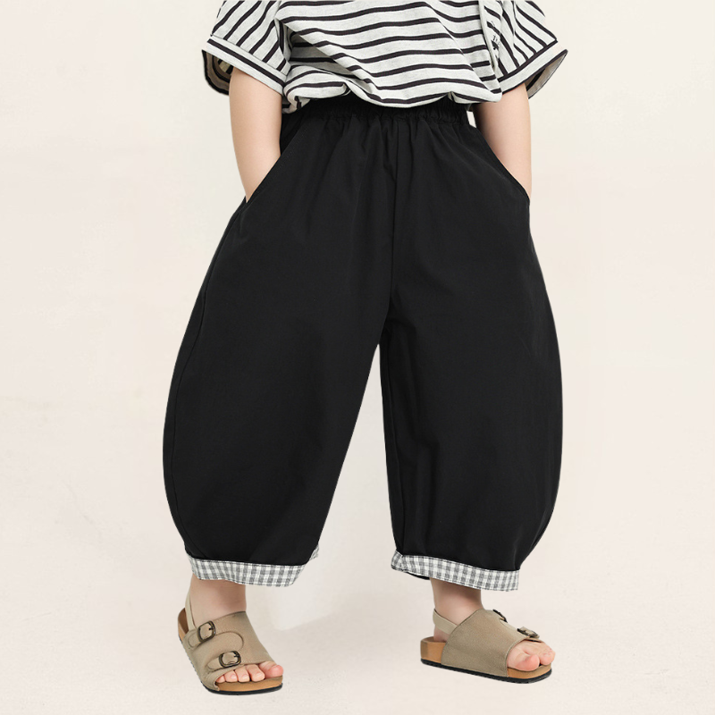 チェックロールアップパンツ