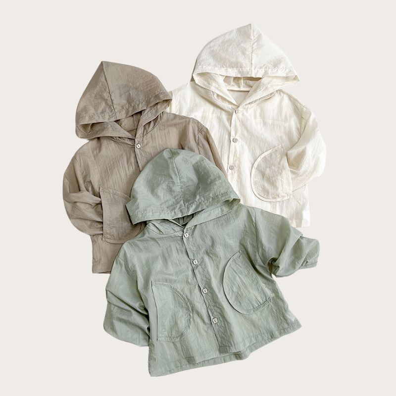 透け素材フーディーシャツ