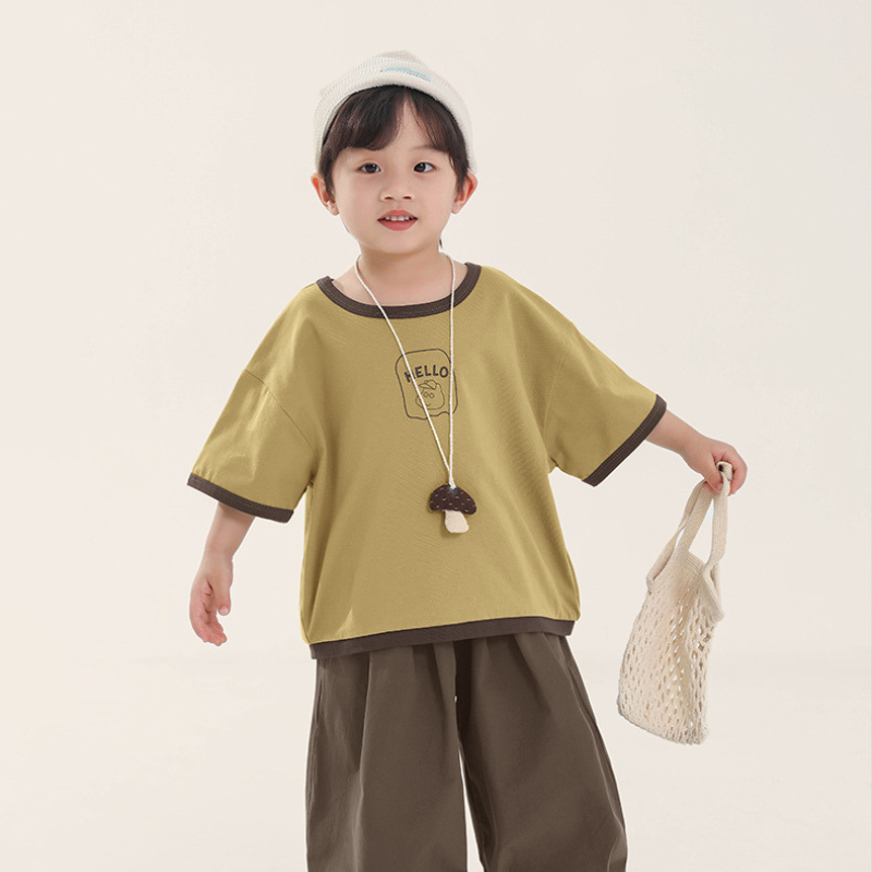 配色パイピングTシャツ