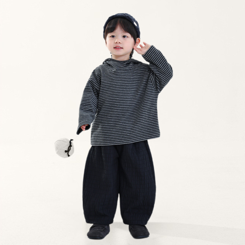 シャドー柄裏ボアパンツ