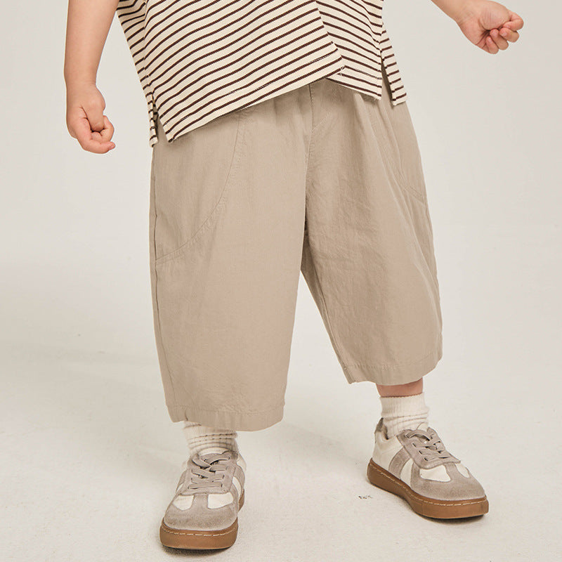 シンプル7分丈クロップドパンツ