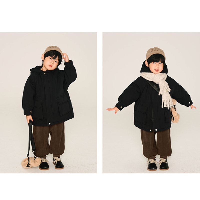 クマ刺しゅう裾リブパンツ