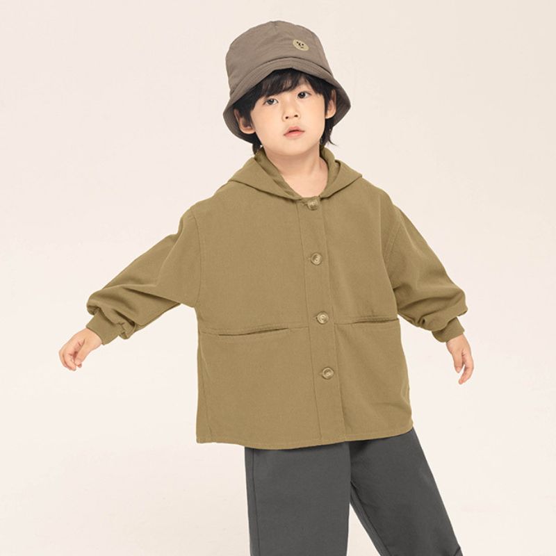 フード付きミドル丈ジャケット