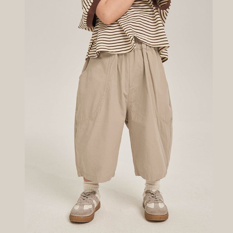 シンプル7分丈クロップドパンツ