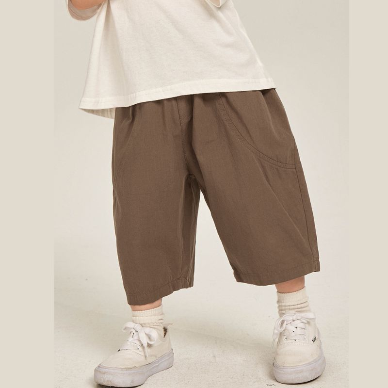 シンプル7分丈クロップドパンツ