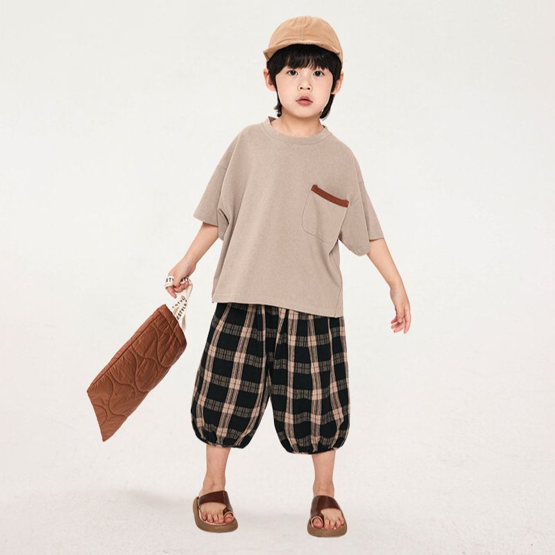 7分丈チェック柄パンツ