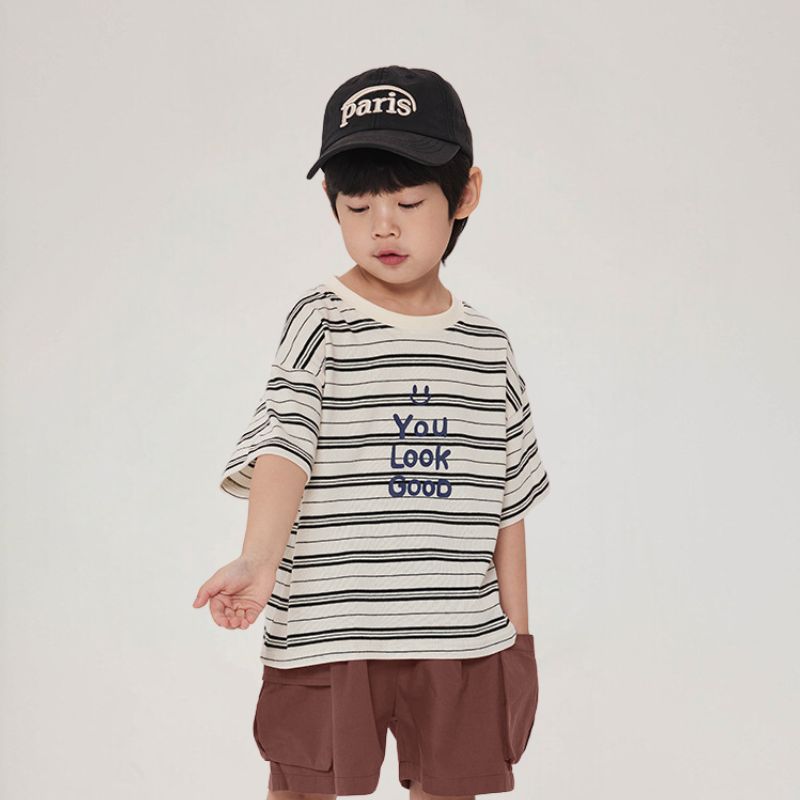 ランダムボーダー柄Tシャツ