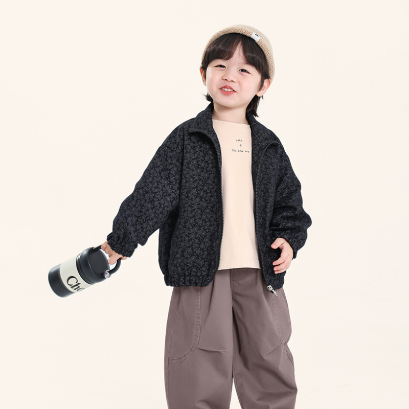 ジッパー仕様小花柄ジャケット