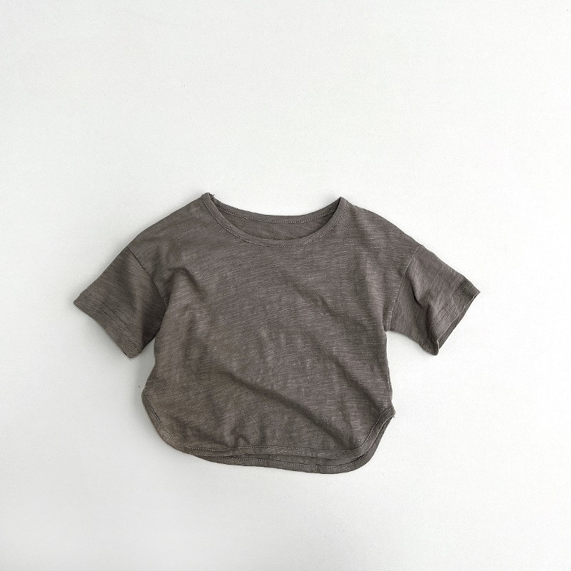 クリーム色クルーネックTシャツ