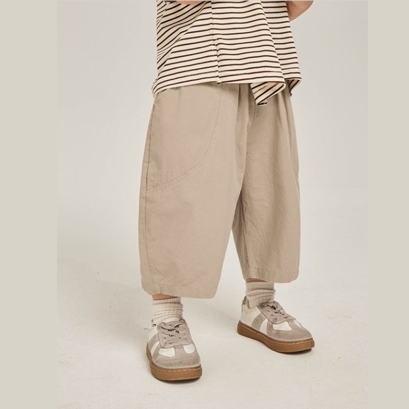 シンプル7分丈クロップドパンツ