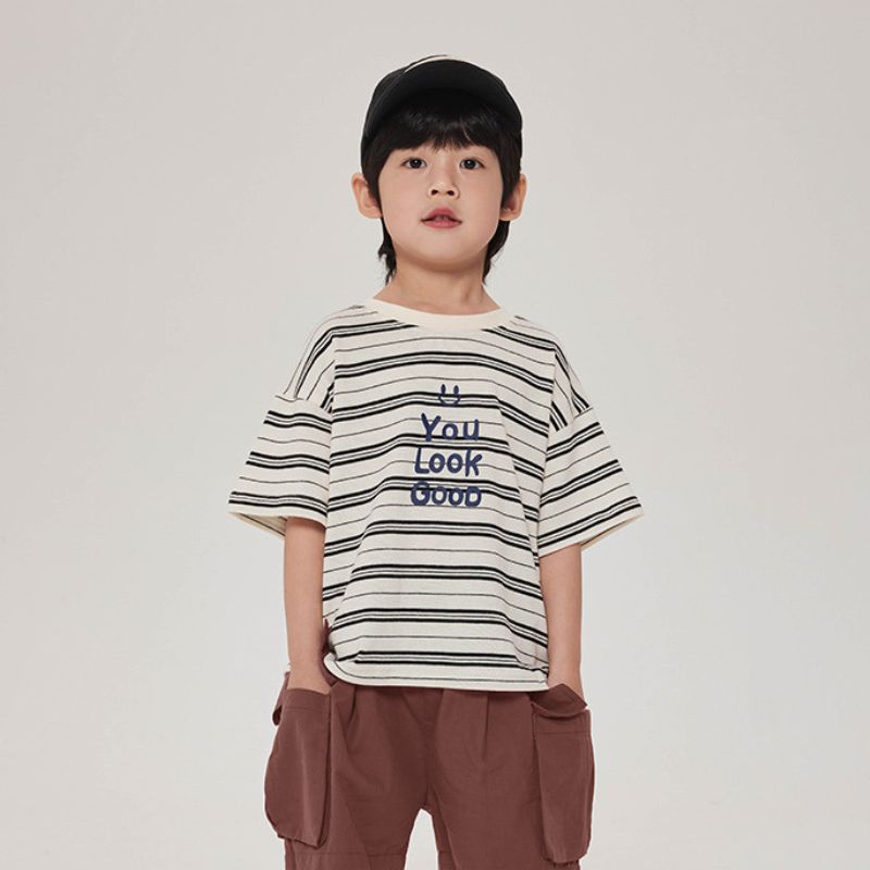 ランダムボーダー柄Tシャツ