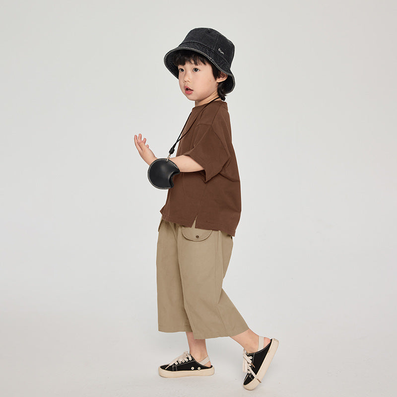 裾スリット入りTシャツ