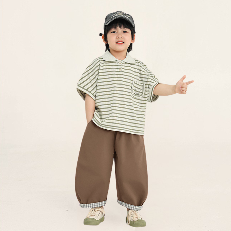 チェックロールアップパンツ