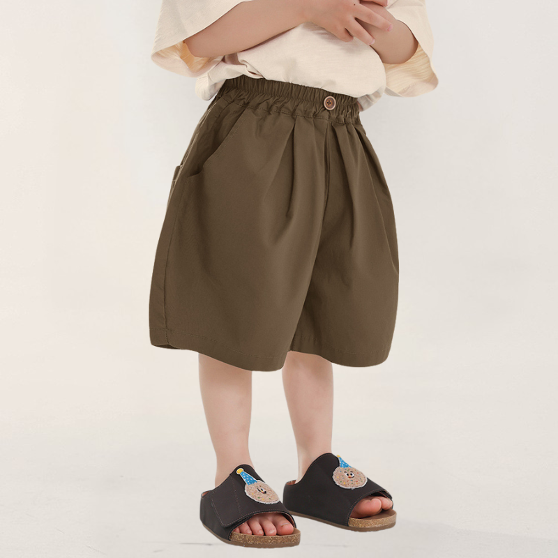 ウエストボタンショートパンツ