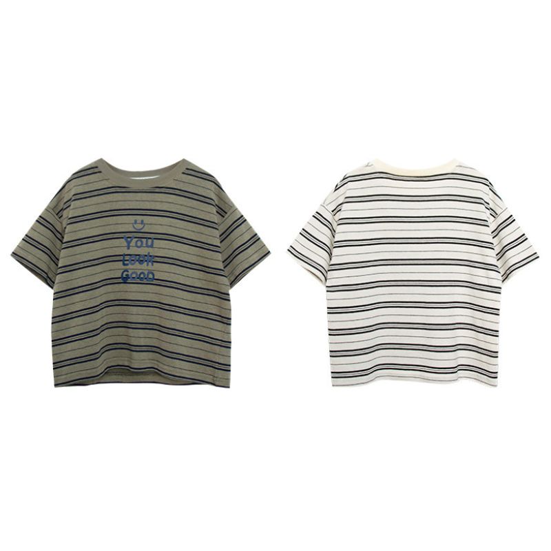 ランダムボーダー柄Tシャツ