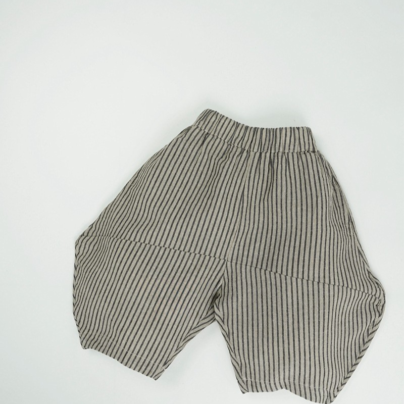 ストライプ七分丈ハーレムパンツ