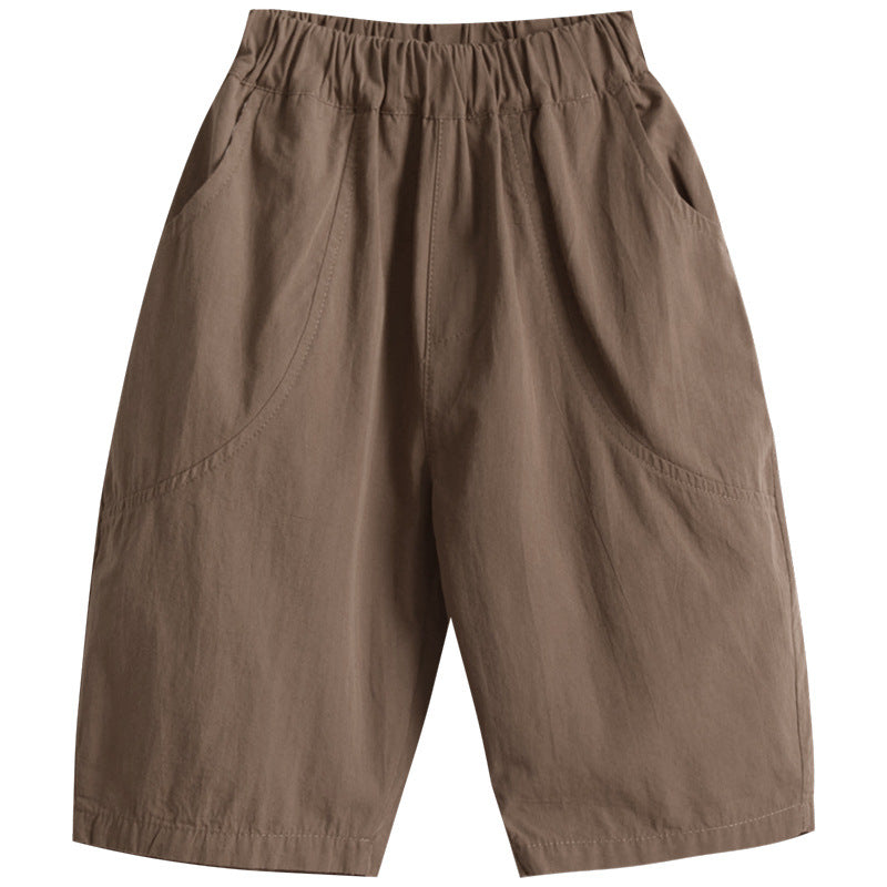 シンプル7分丈クロップドパンツ