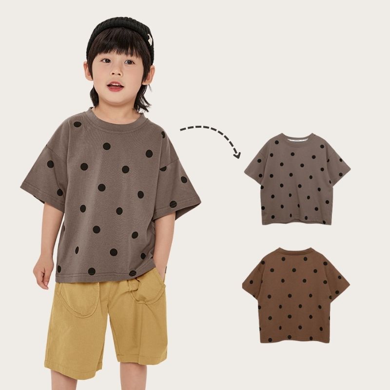 ドット柄Tシャツ