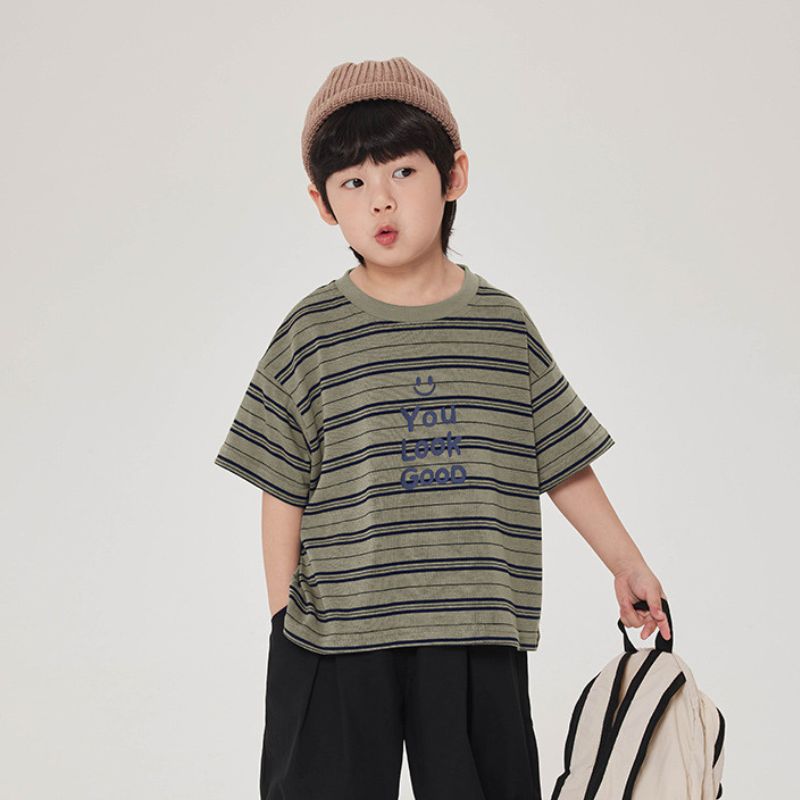 ランダムボーダー柄Tシャツ