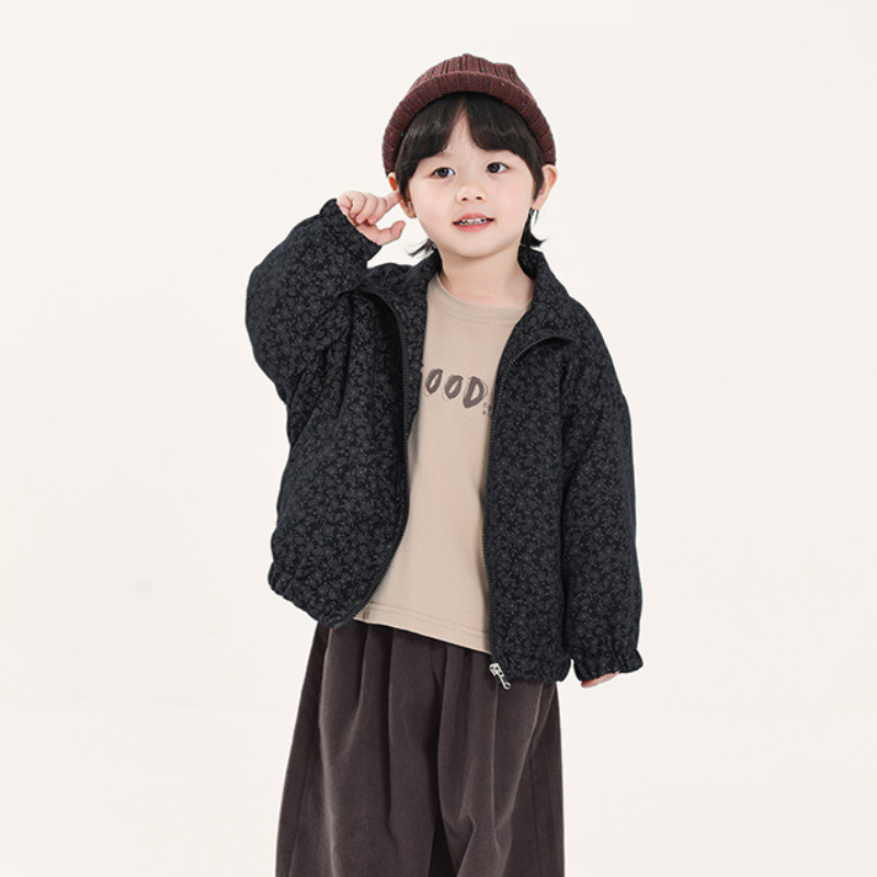 ジッパー仕様小花柄ジャケット