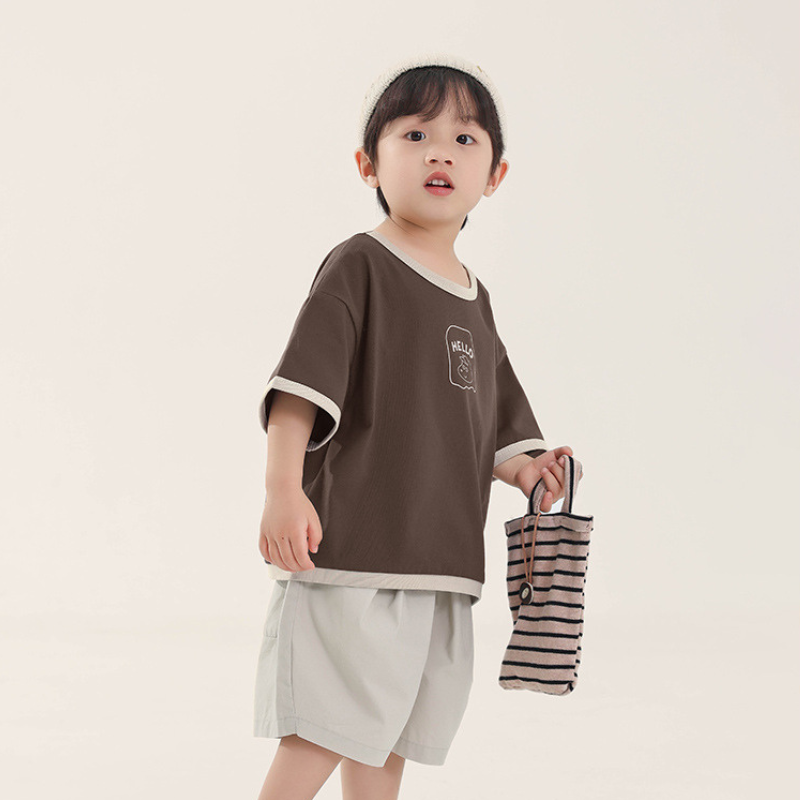 配色パイピングTシャツ