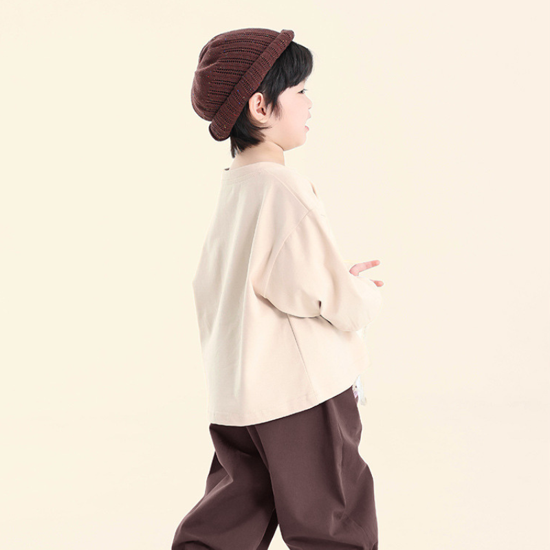 英文プリントクルーネックTシャツ