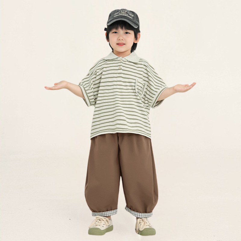 チェックロールアップパンツ