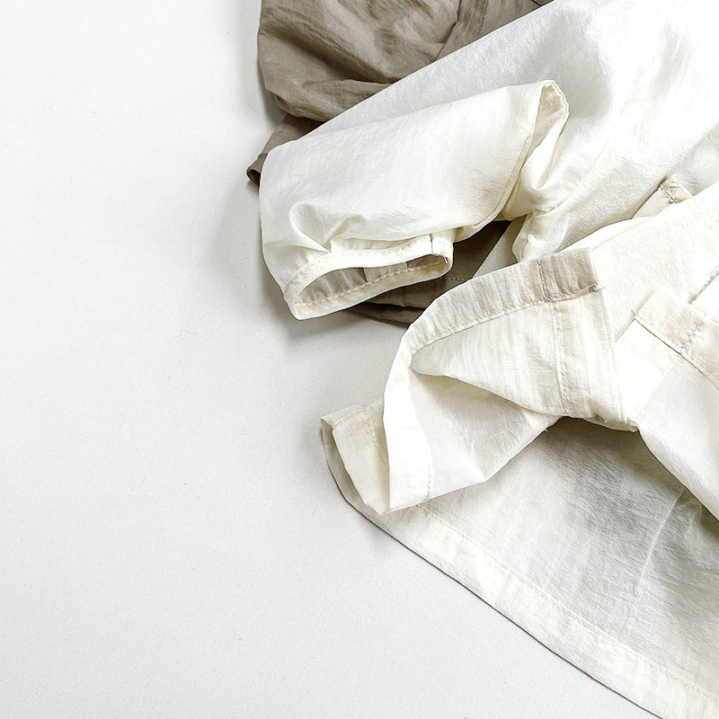 透け素材フーディーシャツ