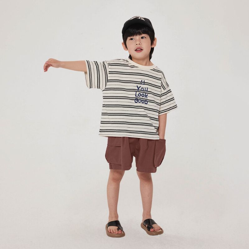 ランダムボーダー柄Tシャツ