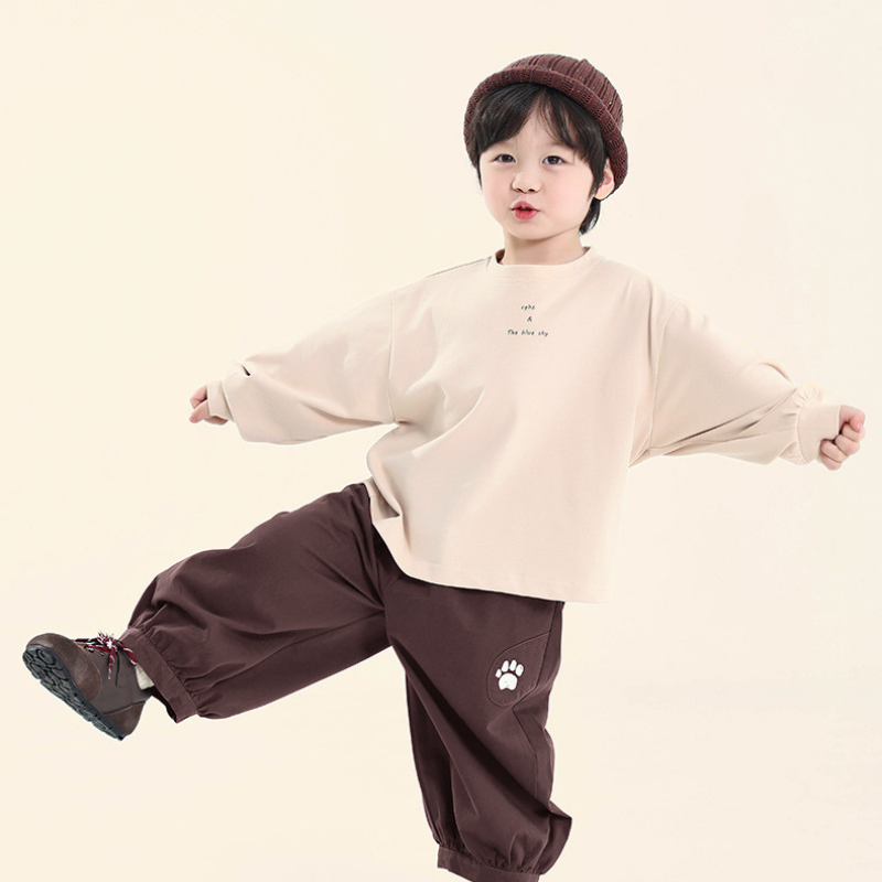 英文プリントクルーネックTシャツ