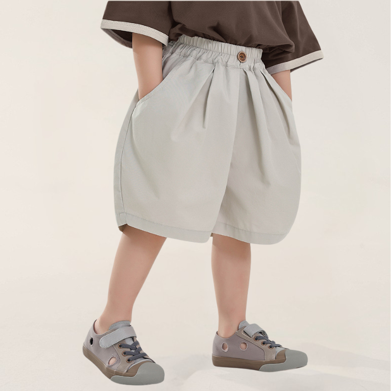 ウエストボタンショートパンツ