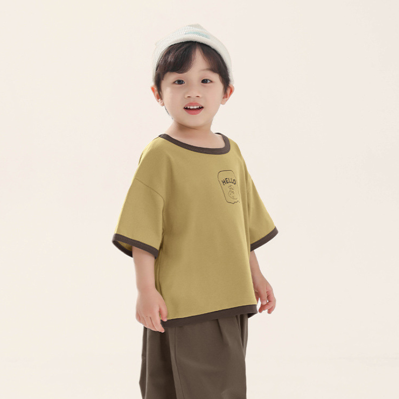 配色パイピングTシャツ