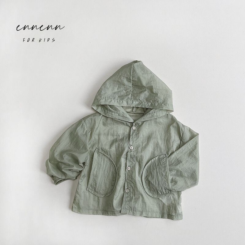 透け素材フーディーシャツ