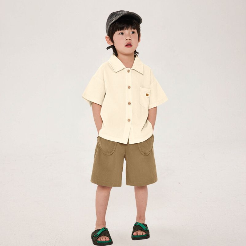 ステッチポケット付きハーフパンツ