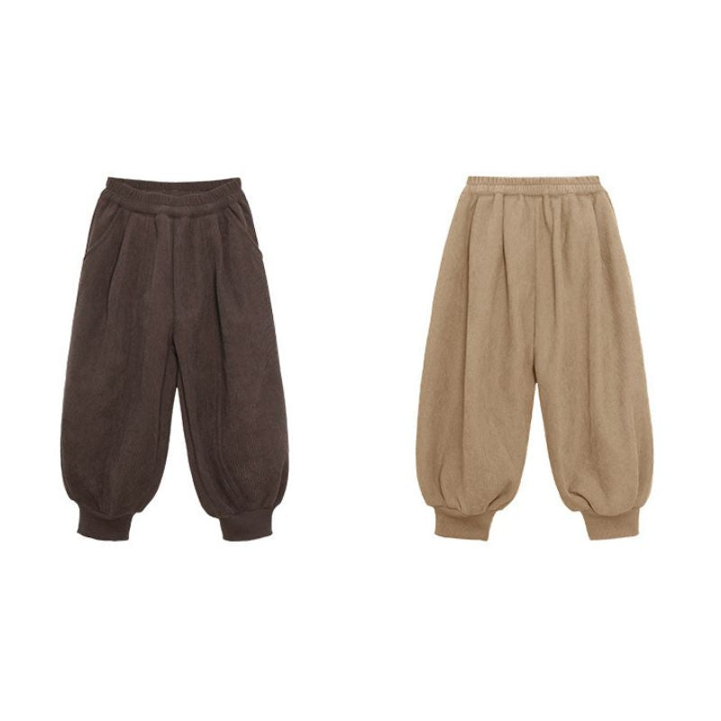 コーデュロイ裏ボアバルーンパンツ